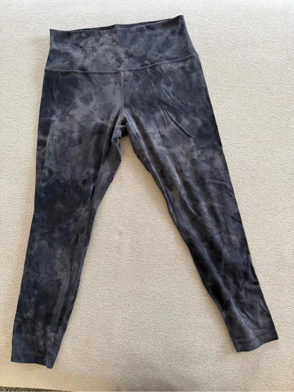 lululemon Align 25 High-Rise Tie-Dye Gray/Black Leggings